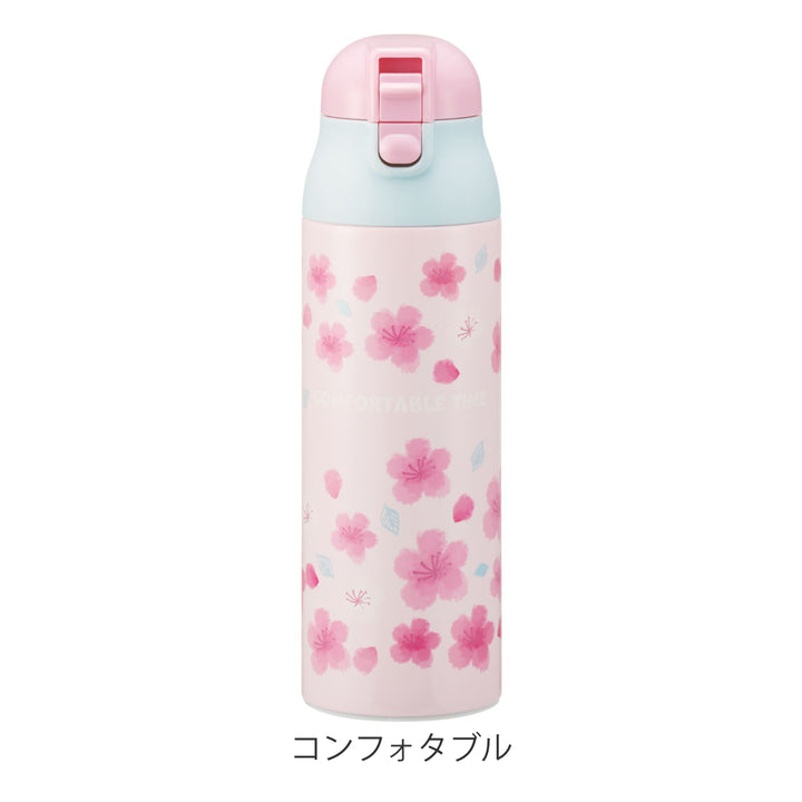 水筒500mlワンプッシュステンマグボトル桜柄