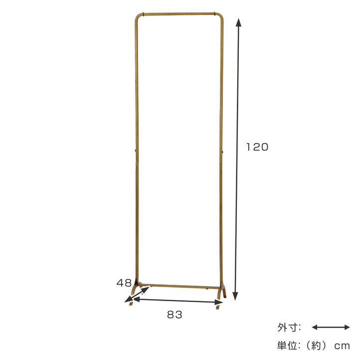 ジョセフアイアンハンガーラックスリム組立式