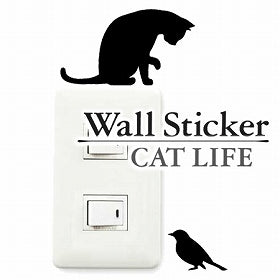 ウォールステッカー　壁紙シール　猫　こっちおいで　CAT LIFE