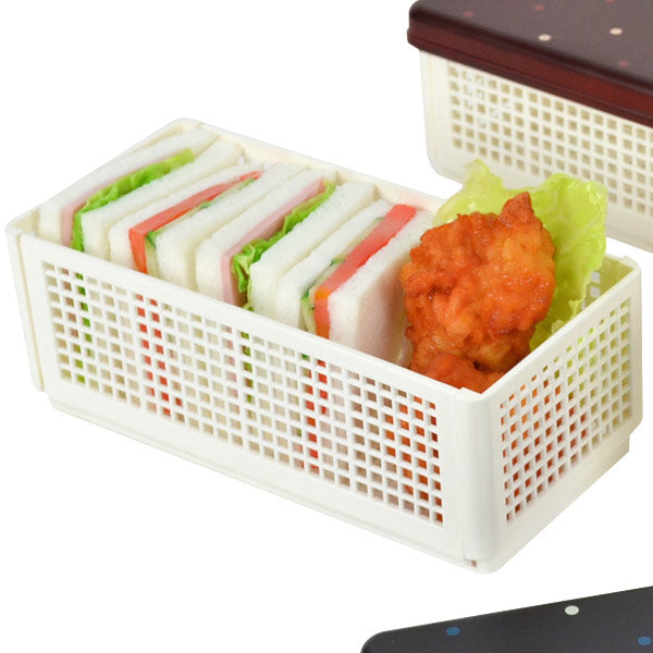お弁当箱　サンドイッチケース　Have　a　Lunch　ドット　ランチベーカリー　折りたたみ式