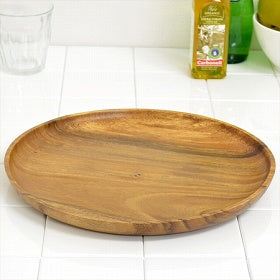 アカシア　プレート　丸皿　木製　30cm　食器