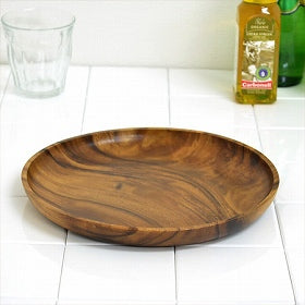 アカシア　プレート　丸皿　木製　25cm　食器