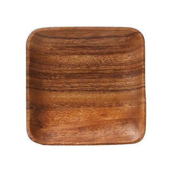 アカシア　プレート　角皿　木製　15cm　食器