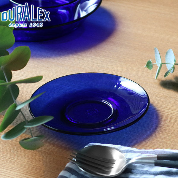 DURALEXデュラレックスソーサー14cmサファイア皿食器洋食器強化ガラス耐熱