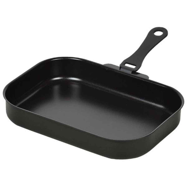 グリルパン セラクッキング 角型フラット 25×17cm IH対応 鉄製 セラミック加工 ハンドル付き