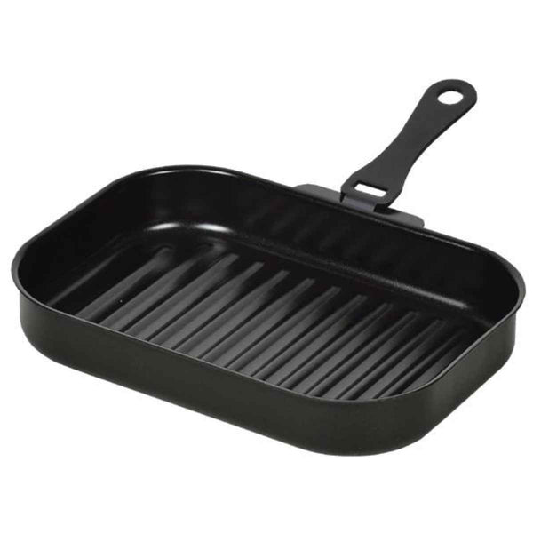 グリルパン セラクッキング 角型ウェーブ 25×17cm IH対応 鉄製 セラミック加工 ハンドル付き