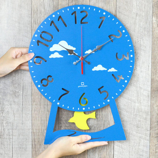 振り子時計 木製 ヤマト工芸 CHILD clock はと 壁掛け 時計 子供 アナログ 知育