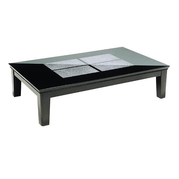 家具調こたつ　座卓　長方形　木製　継ぎ脚　コタツ　フローラル　幅150cm