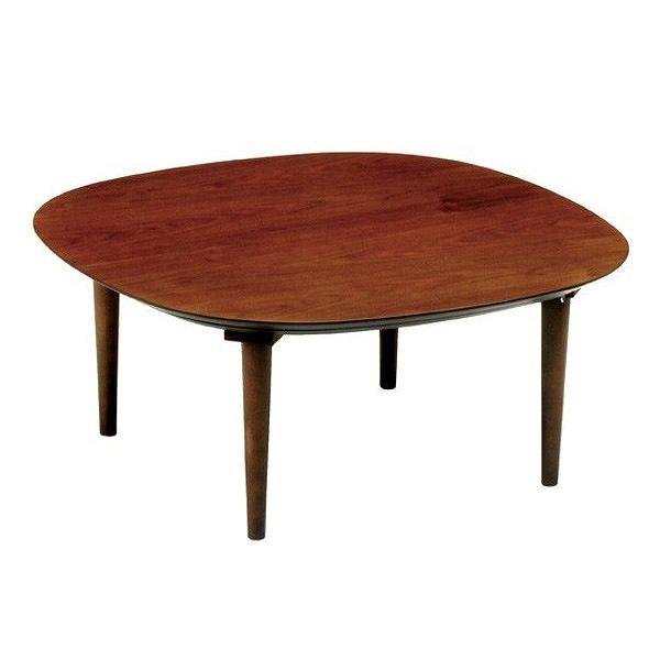 家具調こたつ　座卓　木製　コタツ　オーガ　90cm角　ブラウン