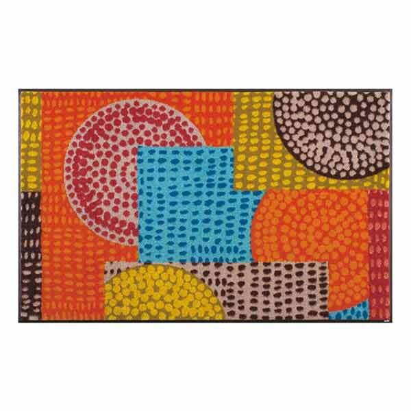 玄関マット　ラグマット　wash＋dry　ウォッシュアンドドライ　Ethno Pop　屋内屋外兼用　75×120cm