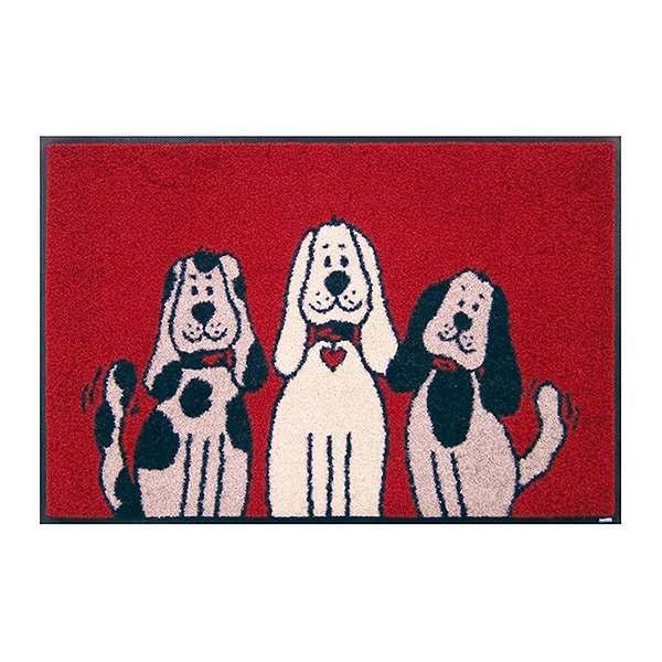 玄関マット　wash＋dry　ウォッシュアンドドライ　Three Dogs　屋内屋外兼用　50×75cm