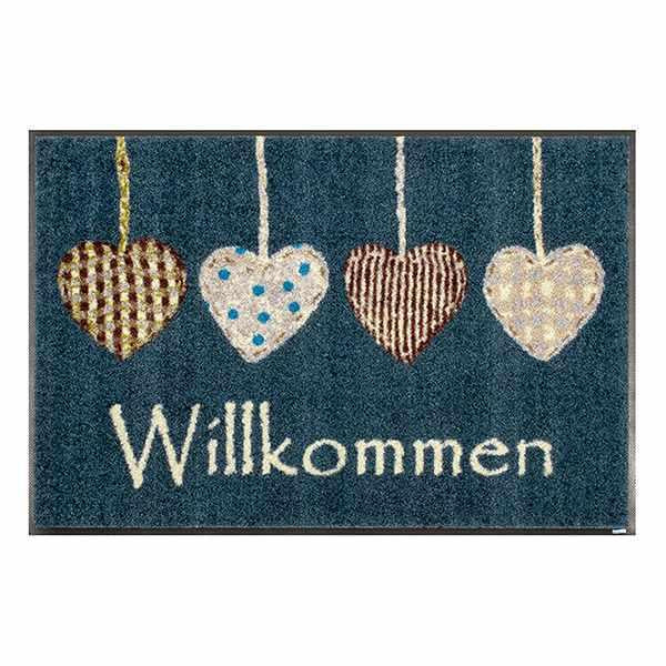 玄関マット　wash＋dry　ウォッシュアンドドライ　Cottage Hearts　屋内屋外兼用　50×75cm