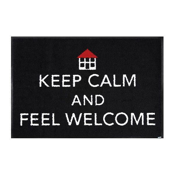 玄関マット　屋外室内兼用　wash＋ｄｒｙ　ウォッシュアンドドライ　Keep Calm　50×75cm