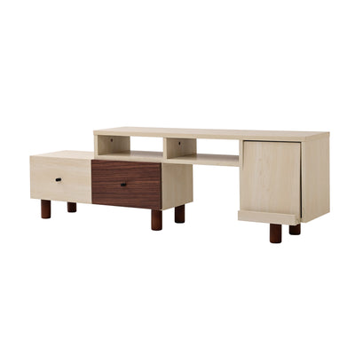 テレビ台 伸縮式 ツートーン 幅105～170cm