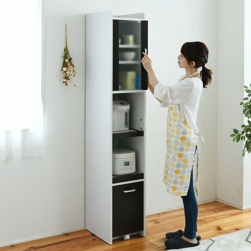 キッチンラック 食器棚 ストッカー付 すき間収納 高さ181cm