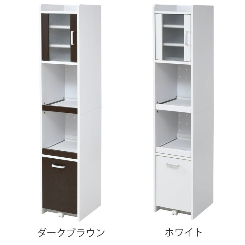 キッチンラック食器棚ストッカー付すき間収納高さ161cm