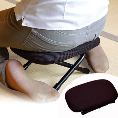 ローチェア 折りたたみ式 ローザ 正座椅子 高さ16cm ブラウン -2