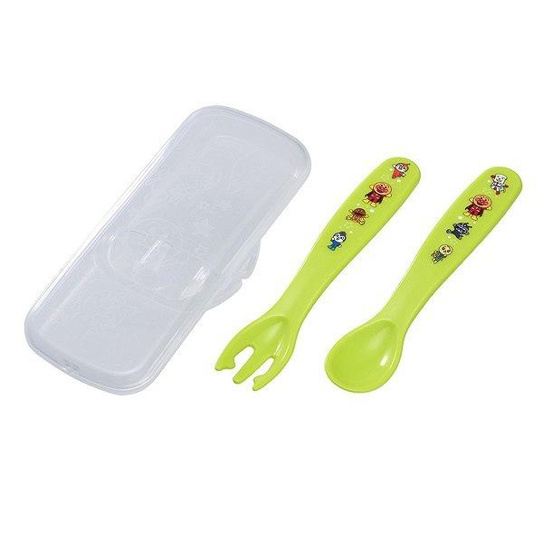 スプーン　フォーク　セット　ケース付き　グリーン　子供用　アンパンマン　キャラクター 食洗機対応
