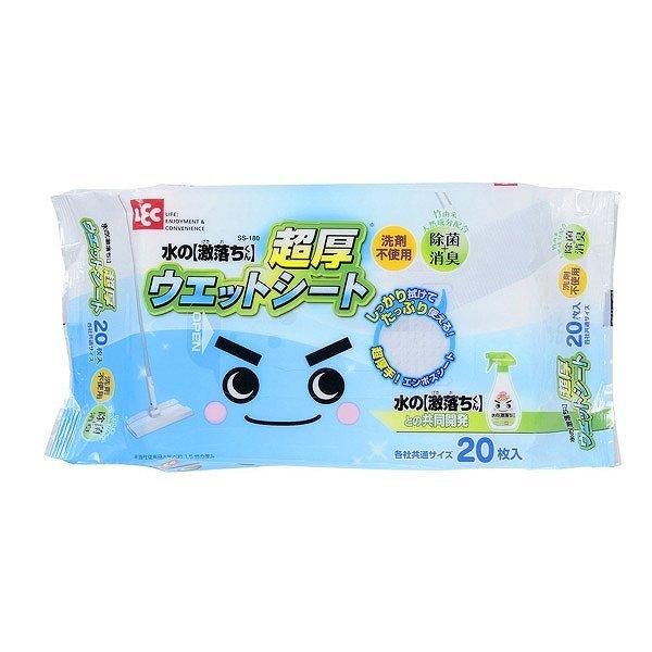 激落ちくん フローリング用ウェットシート 水の激落ちくん 超厚ウェットシート 20枚入 フローリング用 -1
