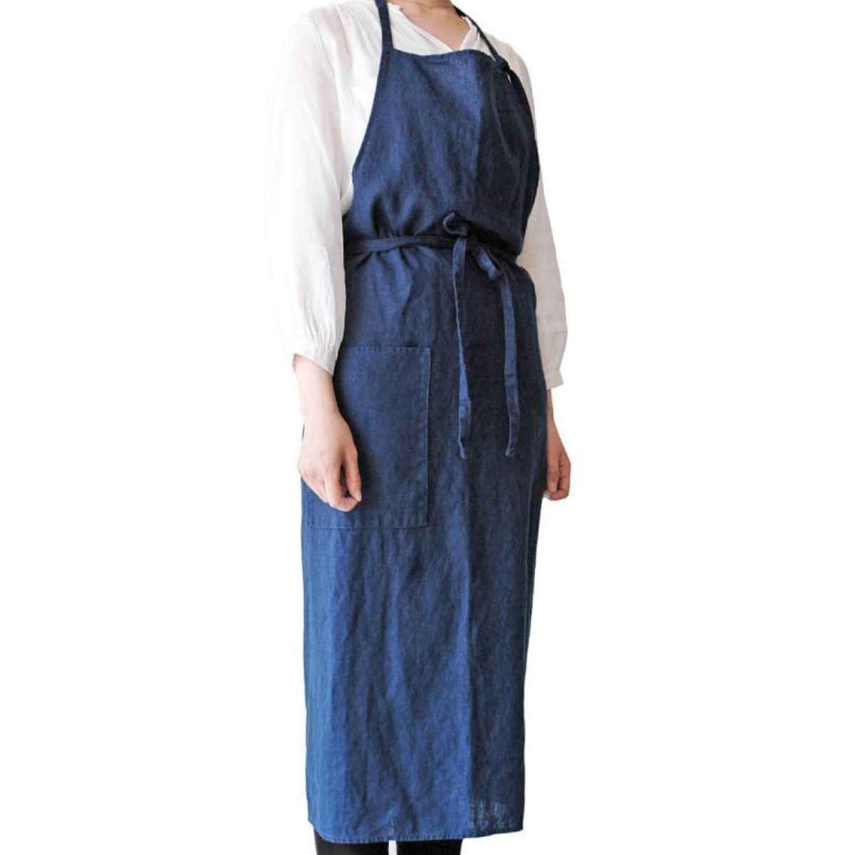 リトアニア製 Linne リネン/麻 キッチンエプロン NV エプロン 麻