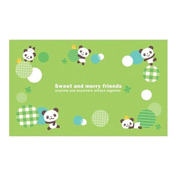 レジャーシート　遠足マット　グリーンパンダ