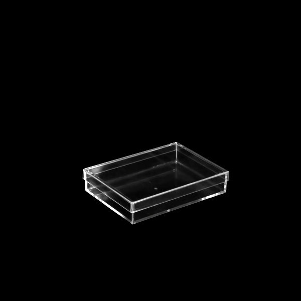 小物入れ　ふた付き　M　浅型　小物収納　クリア　プラスチック　透明　収納　デスコシリーズ