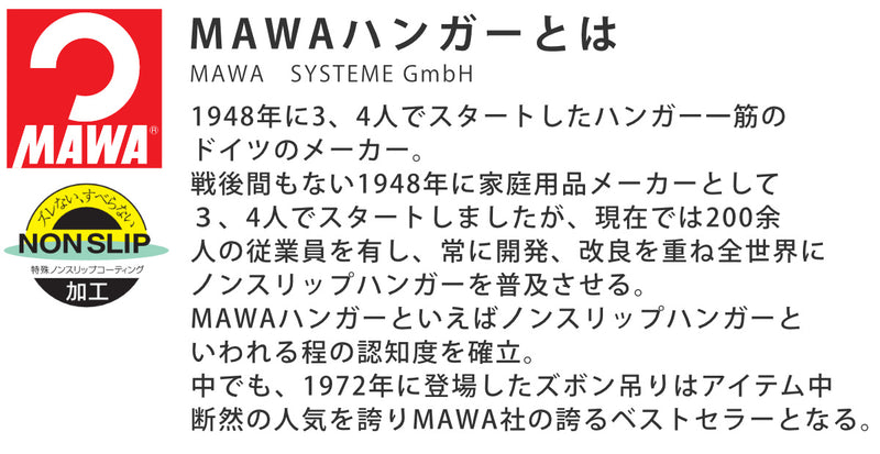 MAWAハンガーハンガーすべらないボディーフォーム5本セット