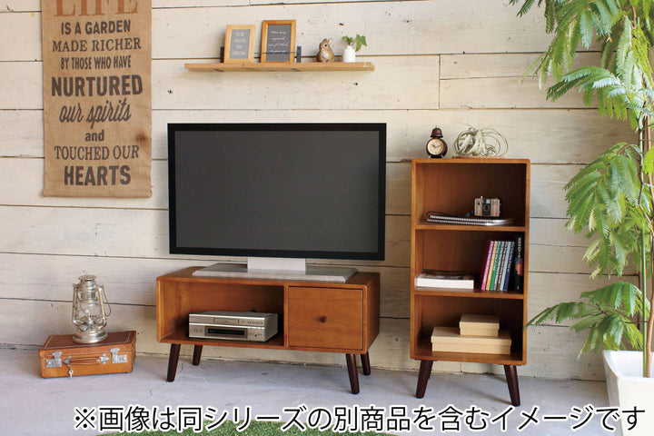 テレビ台ローボード北欧風天然木ココア幅80cm