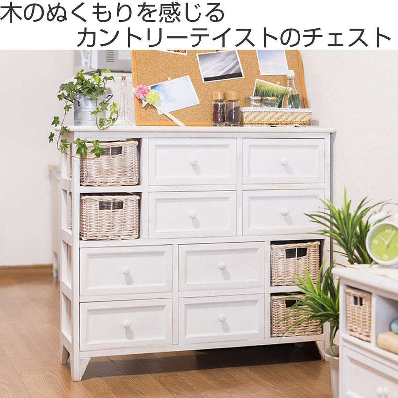 新品・未使用]木製チェスト 3段 - リビング収納