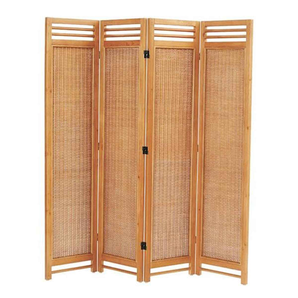 籐　スクリーン　4連　ラタン製　Natural rattan　高さ160cm