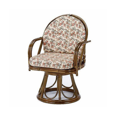 籐 回転座椅子 ラタンチェア ハイタイプ 座面高43cm