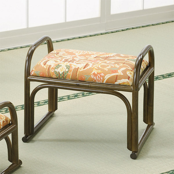 ラタンスツール　長方形　籐　座椅子　座面高31cm