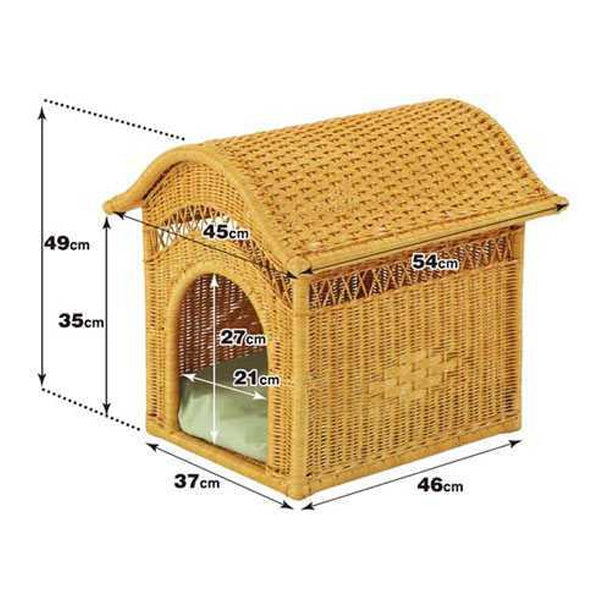 ペットハウス　ラタン　犬小屋　籐家具　幅45cm
