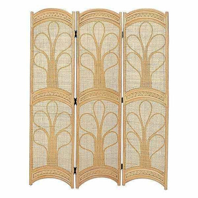 ラタンスクリーン　3連　間仕切り　籐家具　高さ150cm