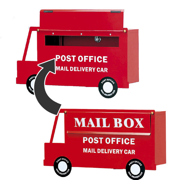 郵便ポスト　メールボックス　カー　レッド