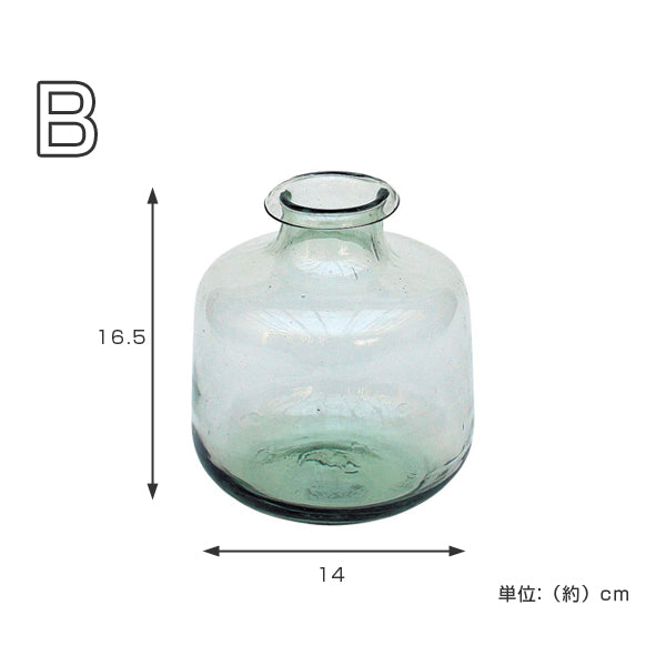 フラワーベース クラシカルガラス B -3