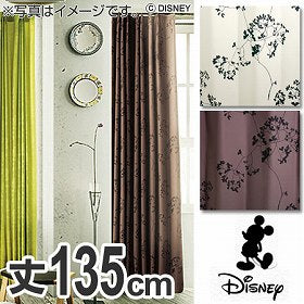 ドレープカーテン　Disney　ディズニー　ミッキー　トウィッグリーフ　100×135cm　スミノエ