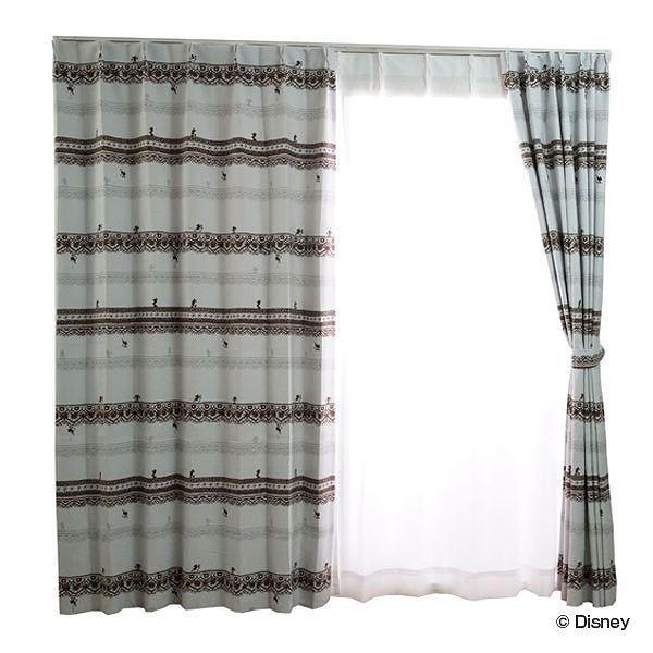 ドレープカーテン　Disney　ディズニー　ミッキー　トリムウェイ　100×135cm　スミノエ