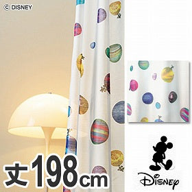 ボイルカーテン　Disney　ディズニー　ミッキー　コスモ　100×198cm