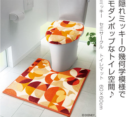 トイレマット スミノエ ミッキー セミサークル 60×60cm