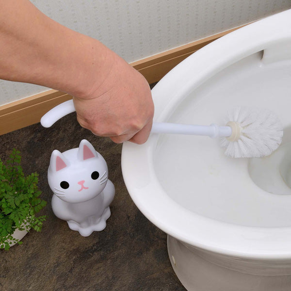 トイレブラシ ねこのしっぽ ねこのトイレブラシ ケースセット 猫 ネコ ねこ トイレ掃除