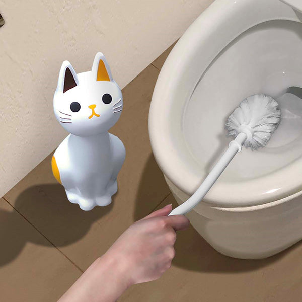 トイレブラシ ねこのしっぽ ねこのトイレブラシ ケースセット 猫 ネコ ねこ トイレ掃除