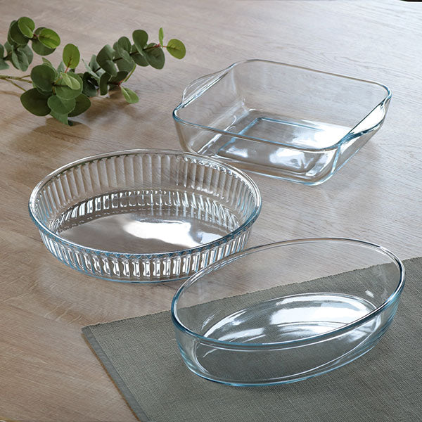 キントー KINTO グラタン皿 大皿 大 ガラス ラウンド 24cm Bulkitchen 耐熱ガラス オーブンウェア ディッシュ 皿 食器