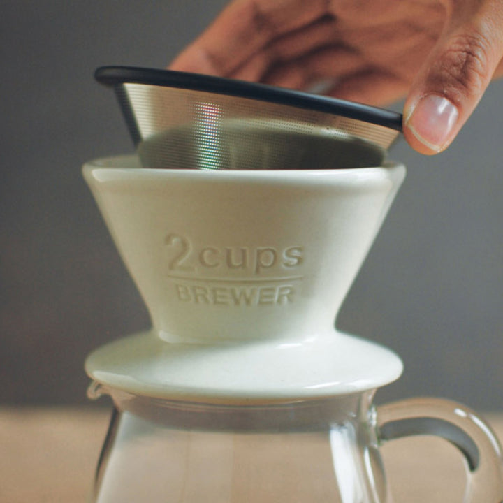 キントーコーヒーブリューワー2杯用ドリッパーSLOWCOFFEESTYLEスローコーヒースタイル磁器