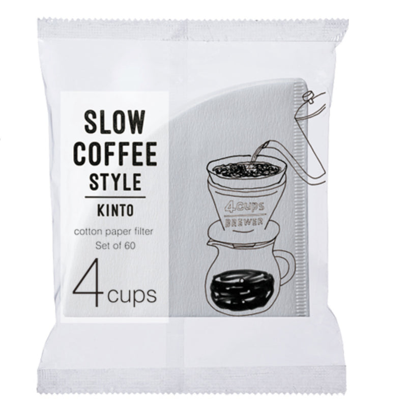 キントーコーヒーフィルター4杯用SLOWCOFFEESTYLEスローコーヒースタイルコットン60枚入り