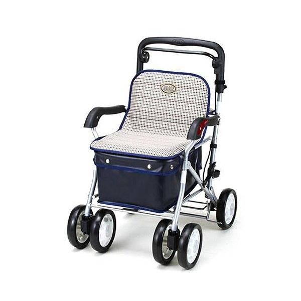 シルバーカー　軽量　ノーブル　ブラウンチェック