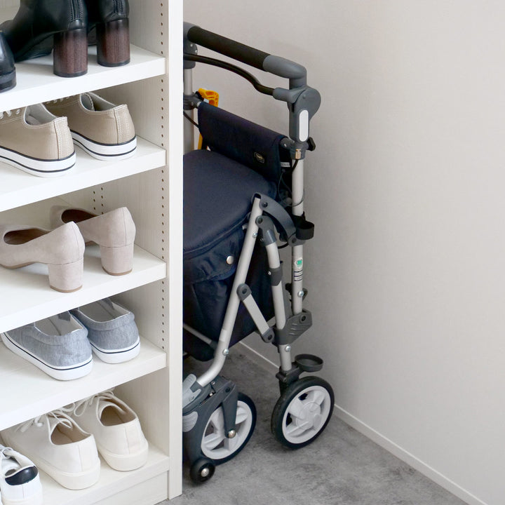 シルバーカースルーンボックスNネイビー軽量コンパクト座れるおしゃれ