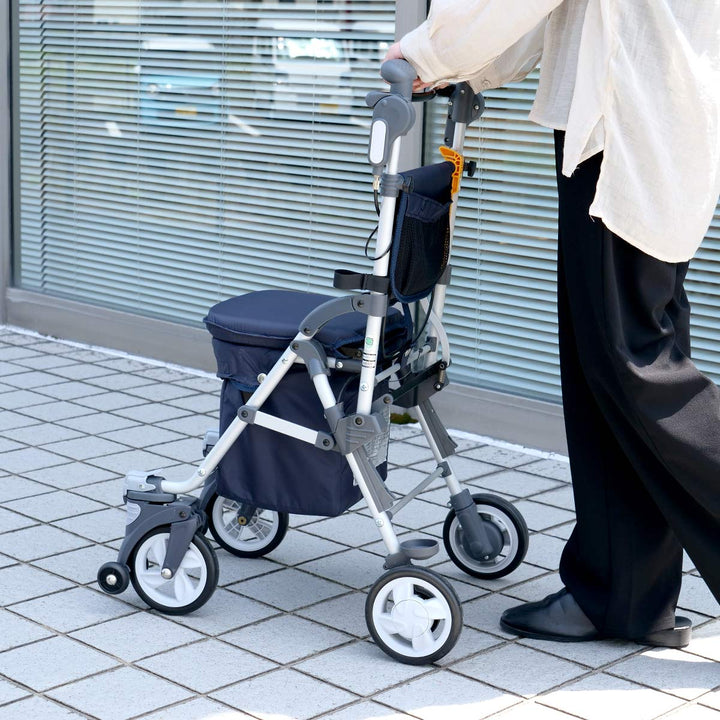 シルバーカースルーンボックスNネイビー軽量コンパクト座れるおしゃれ