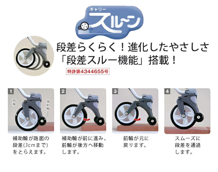 シルバーカースルーンボックスNネイビー軽量コンパクト座れるおしゃれ