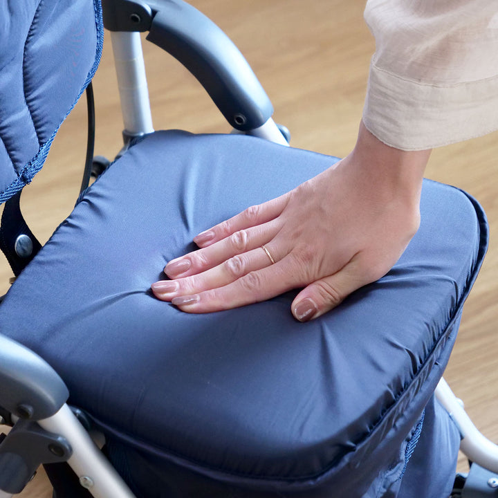 シルバーカースルーンボックスNネイビー軽量コンパクト座れるおしゃれ